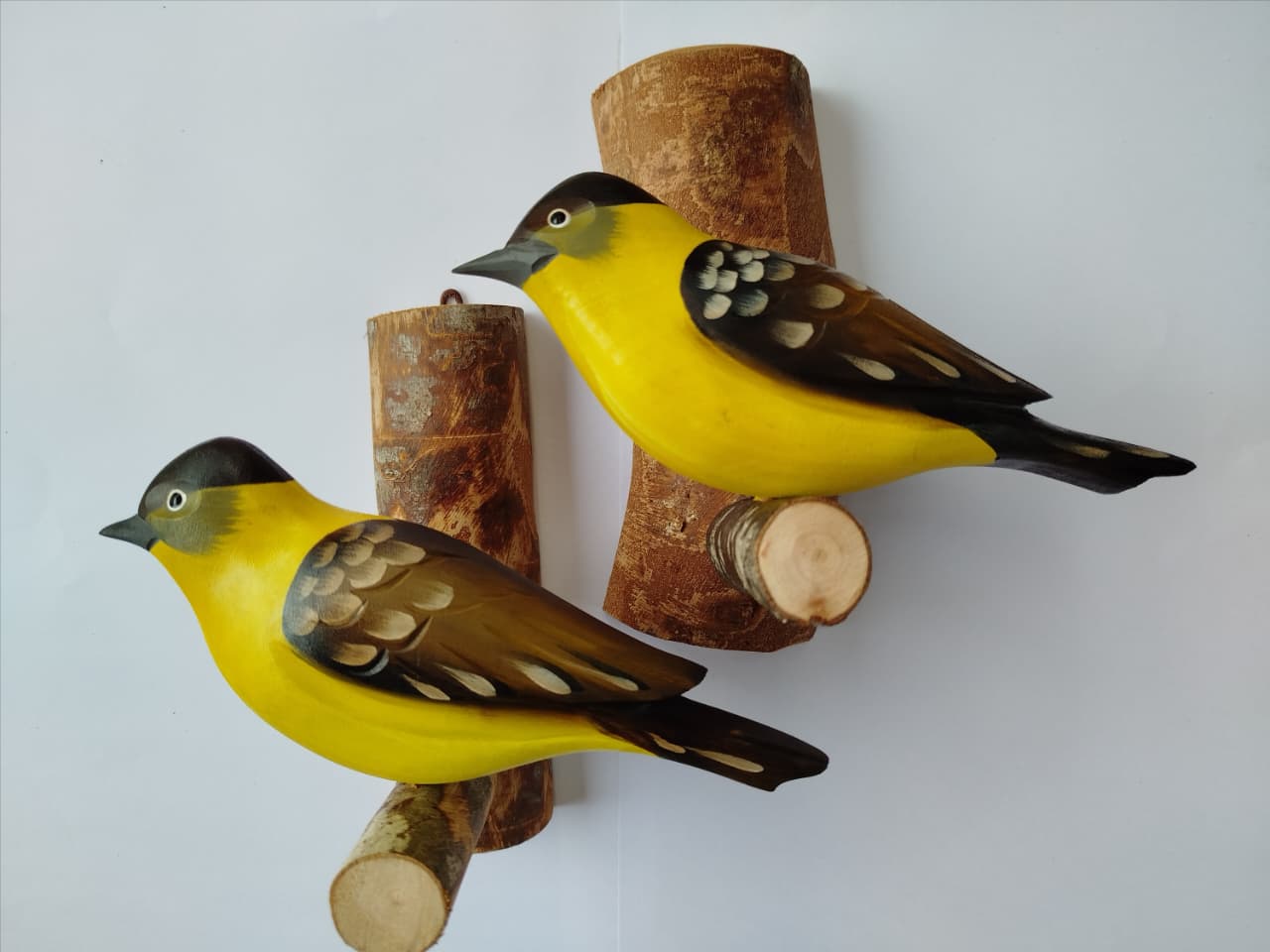 Jilguero Dorado Decorativo Artesanal