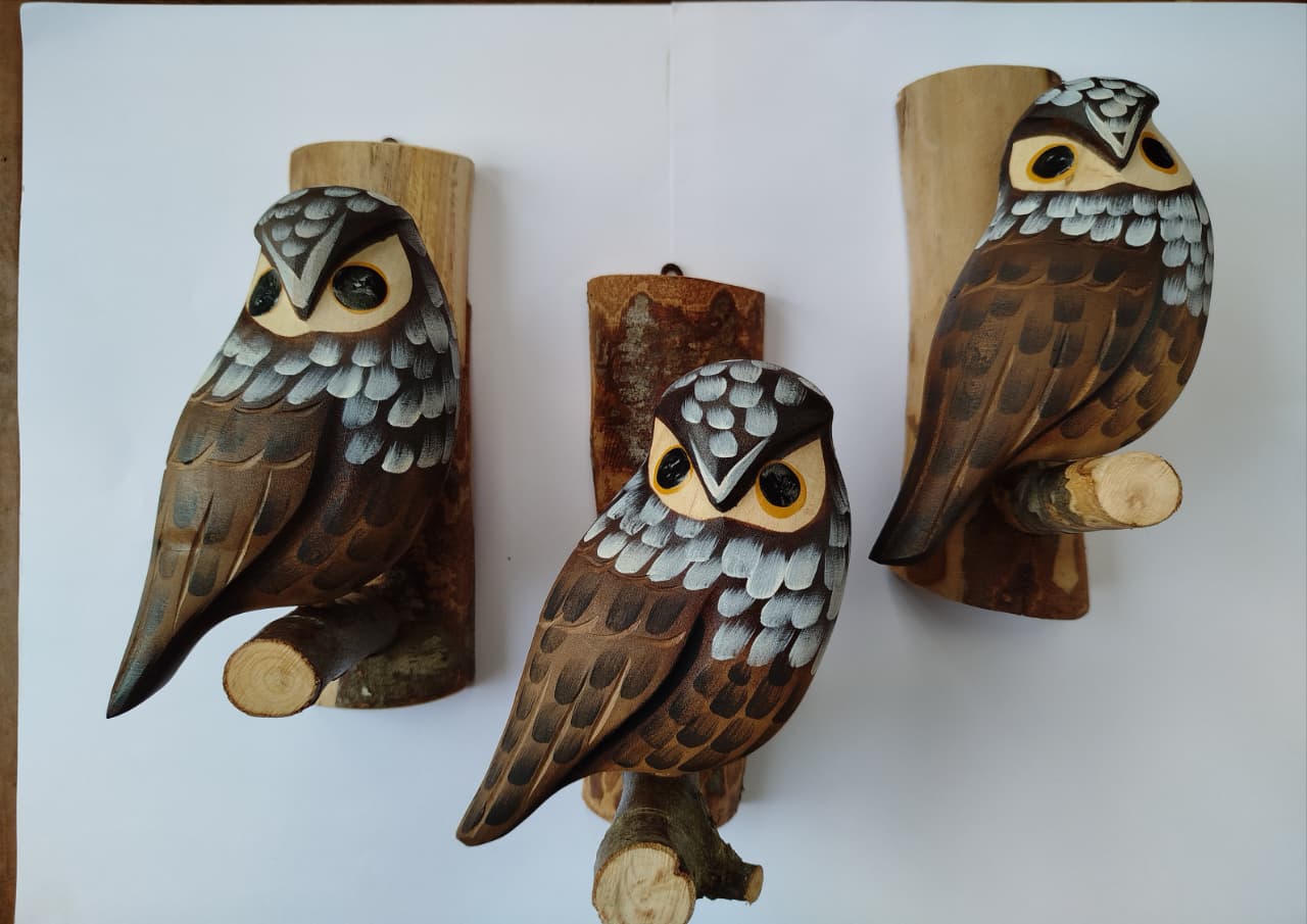 Búho Chuncho Decorativo Artesanal